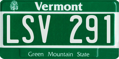 VT license plate LSV291