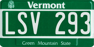 VT license plate LSV293