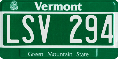 VT license plate LSV294