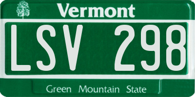 VT license plate LSV298