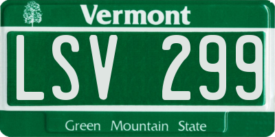 VT license plate LSV299