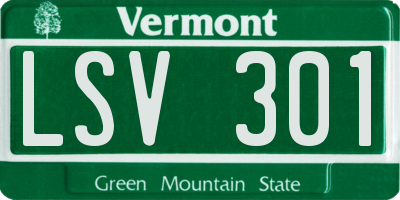 VT license plate LSV301