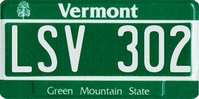 VT license plate LSV302