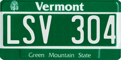 VT license plate LSV304