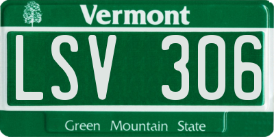 VT license plate LSV306