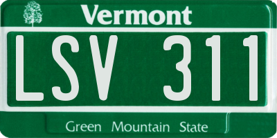 VT license plate LSV311