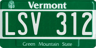 VT license plate LSV312