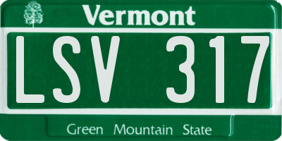 VT license plate LSV317