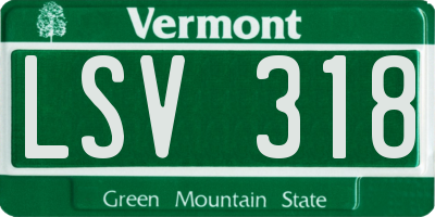 VT license plate LSV318