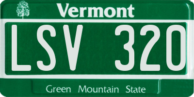 VT license plate LSV320