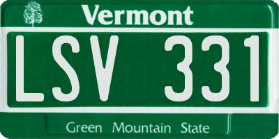 VT license plate LSV331