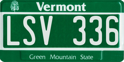 VT license plate LSV336