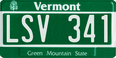 VT license plate LSV341