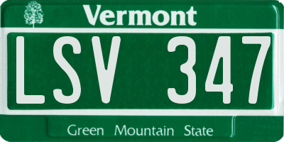 VT license plate LSV347