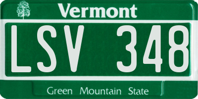 VT license plate LSV348