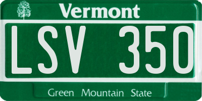 VT license plate LSV350