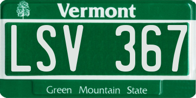 VT license plate LSV367