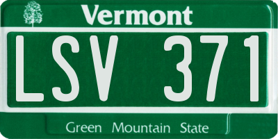 VT license plate LSV371