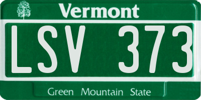 VT license plate LSV373