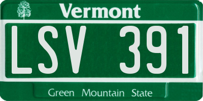 VT license plate LSV391