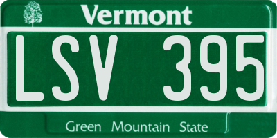 VT license plate LSV395