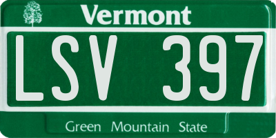 VT license plate LSV397