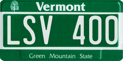 VT license plate LSV400