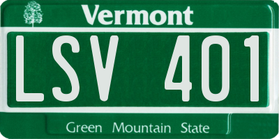 VT license plate LSV401