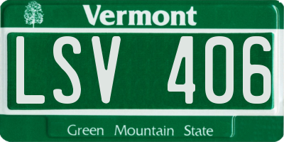 VT license plate LSV406