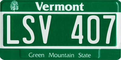 VT license plate LSV407