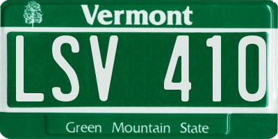 VT license plate LSV410