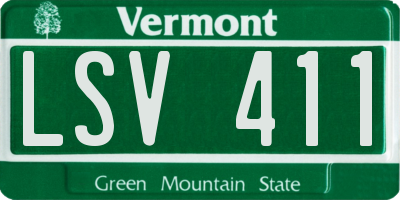 VT license plate LSV411