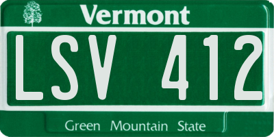 VT license plate LSV412
