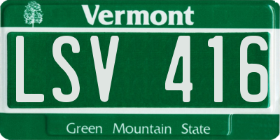 VT license plate LSV416