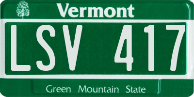 VT license plate LSV417