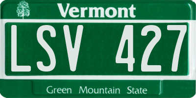 VT license plate LSV427