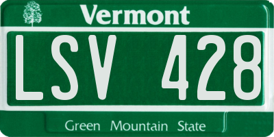 VT license plate LSV428