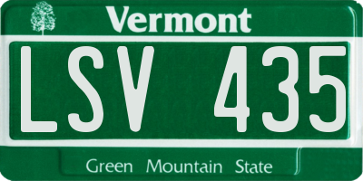 VT license plate LSV435