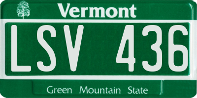 VT license plate LSV436