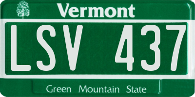VT license plate LSV437