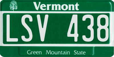 VT license plate LSV438