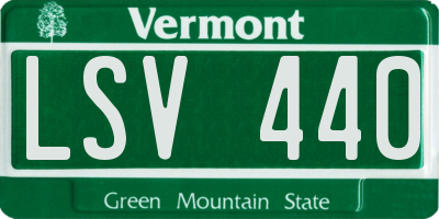 VT license plate LSV440