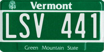 VT license plate LSV441