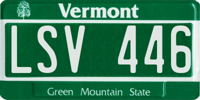 VT license plate LSV446