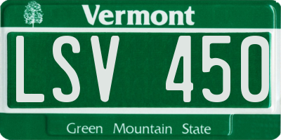 VT license plate LSV450
