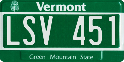 VT license plate LSV451