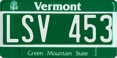 VT license plate LSV453