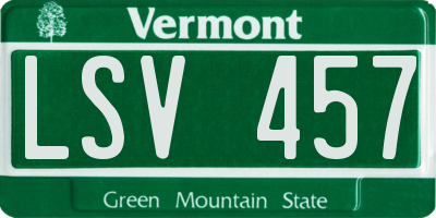 VT license plate LSV457