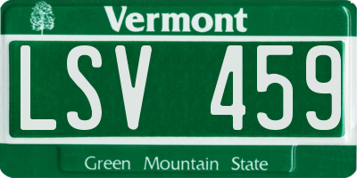 VT license plate LSV459