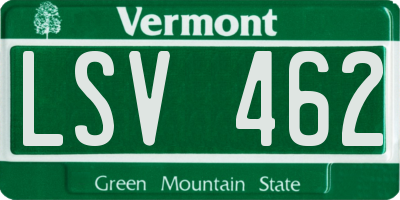 VT license plate LSV462
